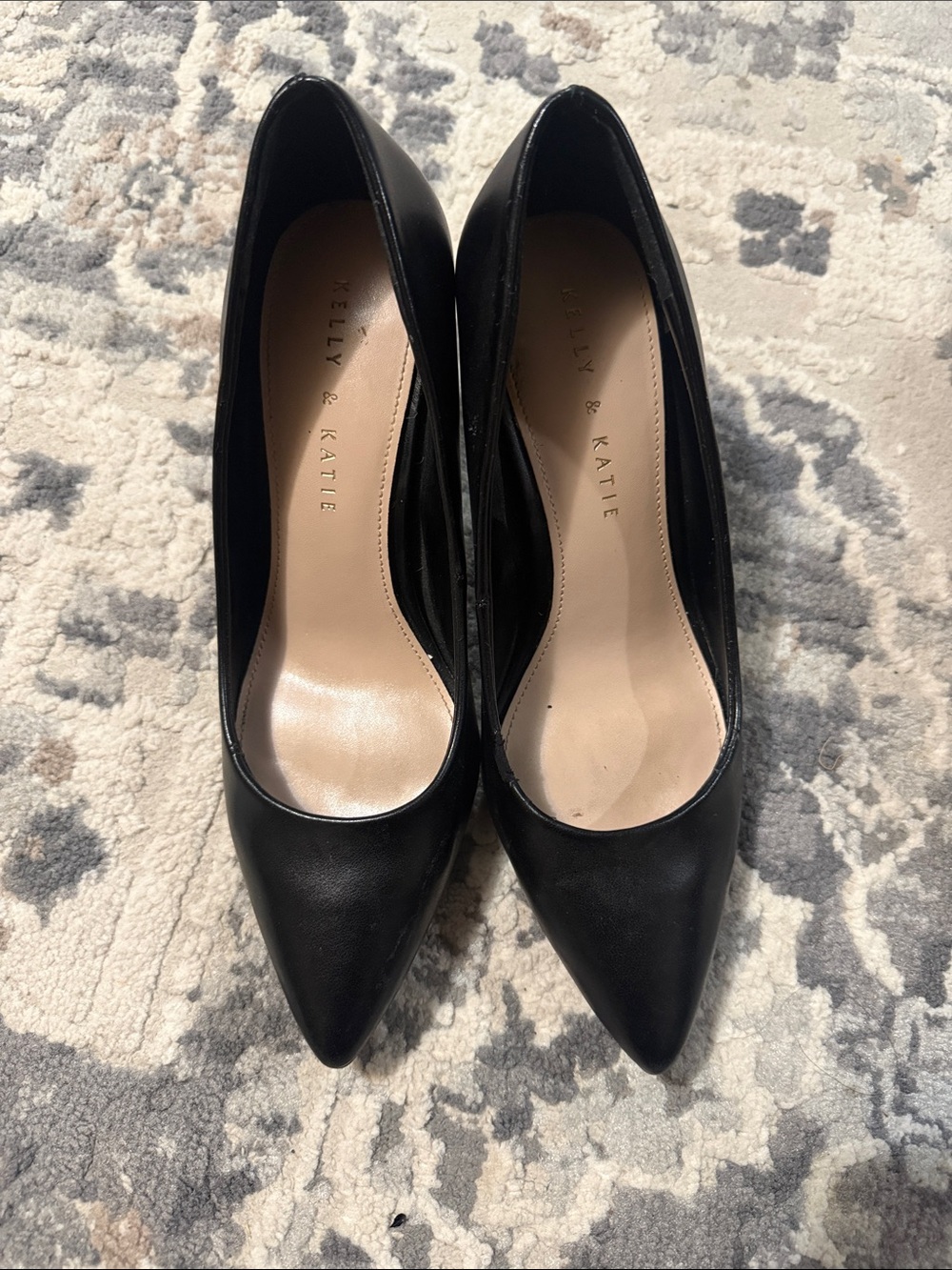 Kelly & Katie Black Pointed-Toe Pumps